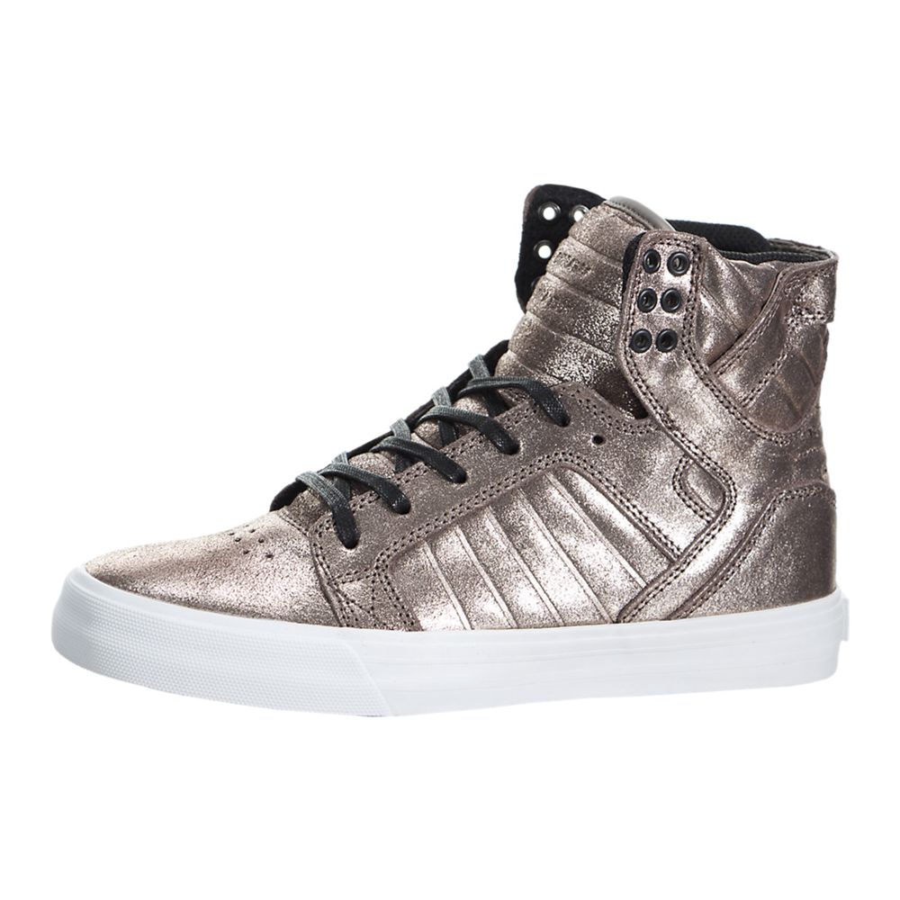 Baskets Montantes Supra SkyTop Or Rose Rose Gold Metallic/White Femme | PQN-17299790